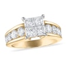 Thumbnail Image 1 of Diamond Engagement Ring 2-1/2 ct tw Princess/Round 14K Yellow Gold