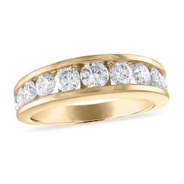 Diamond Wedding Band 1-1/2 ct tw Round 14K Yellow Gold