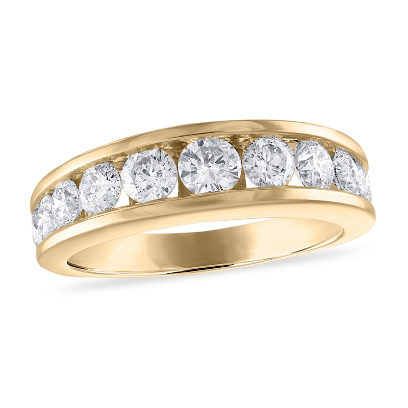 Main Image 1 of Diamond Wedding Band 1-1/2 ct tw Round 14K Yellow Gold