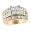 Thumbnail Image 0 of Diamond Engagement Ring 3-1/2 ct tw Princess/Round 14K Yellow Gold