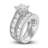 Thumbnail Image 1 of Diamond Bridal Set 4 ct tw Round/Princess 14K White Gold