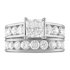 Thumbnail Image 2 of Diamond Bridal Set 4 ct tw Round/Princess 14K White Gold