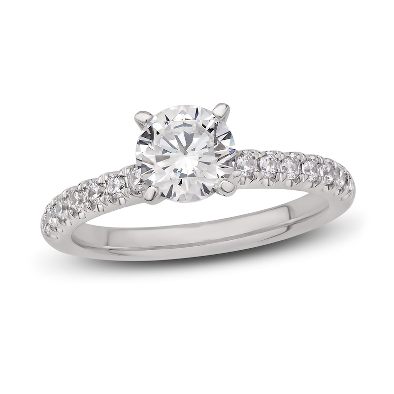 Main Image 1 of Diamond Engagement Ring 1-1/3 ct tw Round 14K White Gold