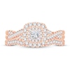 Thumbnail Image 3 of Diamond Bridal Set 1 ct tw Princess/Round-cut 14K Rose Gold