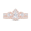 Thumbnail Image 2 of Diamond Bridal Set 2 ct tw Pear-shaped/Round-cut 14K Rose Gold