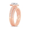 Thumbnail Image 2 of Diamond Bridal Set 1ct tw Pear-shaped/Round-cut 14K Rose Gold