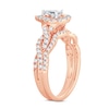 Thumbnail Image 2 of Diamond Bridal Set 1 ct tw Pear-shaped/Round-cut 14K Rose Gold