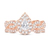 Thumbnail Image 3 of Diamond Bridal Set 1 ct tw Pear-shaped/Round-cut 14K Rose Gold