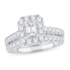 Thumbnail Image 1 of Diamond Bridal Set 2 ct tw Emerald/Round-cut 14K White Gold