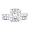 Thumbnail Image 3 of Diamond Bridal Set 2 ct tw Emerald/Round-cut 14K White Gold