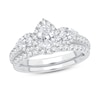 Thumbnail Image 0 of Diamond Bridal Set 2 ct tw Pear-shaped/Round-cut 14K White Gold