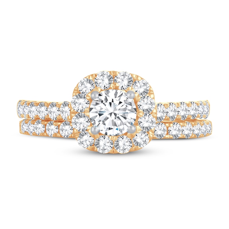 Main Image 3 of Diamond Bridal Set 1-1/2 ct tw Round-cut 14K Yellow Gold