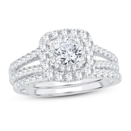 Diamond Bridal Set 1-1/2 ct tw Round-cut 14K White Gold