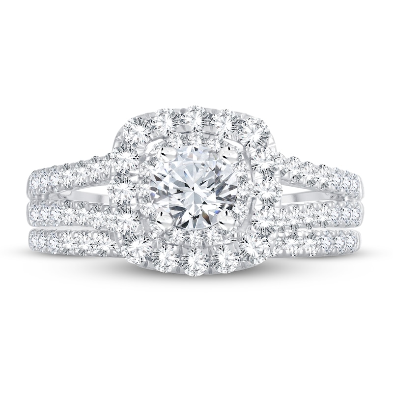 Diamond Bridal Set 1-1/2 ct tw Round-cut 14K White Gold