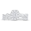 Thumbnail Image 1 of Diamond Bridal Set 1 ct tw Emerald/Round-cut 14K White Gold