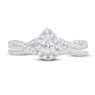 Diamond Bridal Set 1/2 ct tw Pear-shapedRound-cut 14K White Gold | Jared