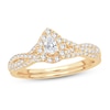 Thumbnail Image 1 of Diamond Bridal Set 1/2 ct tw Pear-shaped/Round-cut 14K Yellow Gold