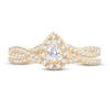 Thumbnail Image 3 of Diamond Bridal Set 1/2 ct tw Pear-shaped/Round-cut 14K Yellow Gold