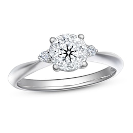 Diamond Engagement Ring 1/2 ct tw Round 14K White Gold