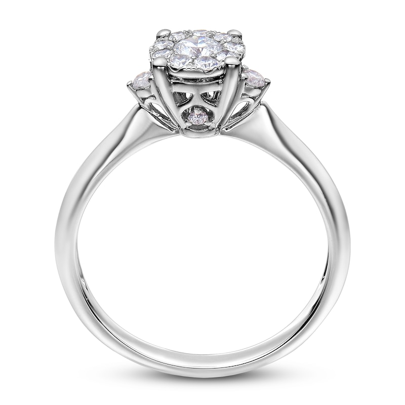 Main Image 2 of Diamond Engagement Ring 1/2 ct tw Round 14K White Gold