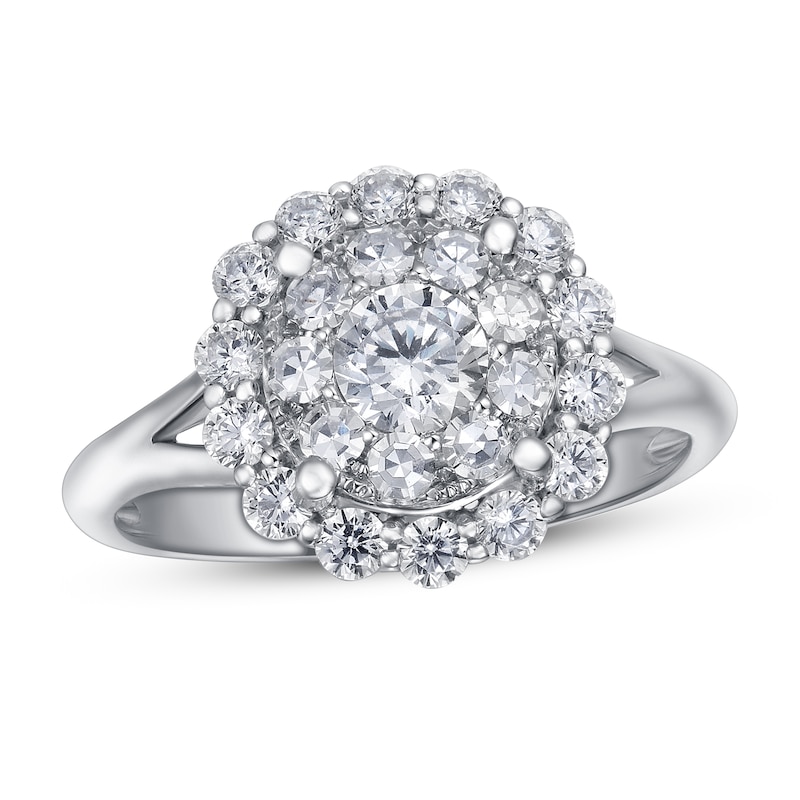 Main Image 1 of Diamond Engagement Ring 1 ct tw Round 14K White Gold