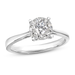 Diamond Engagement Ring 1/3 ct tw Round 14K White Gold