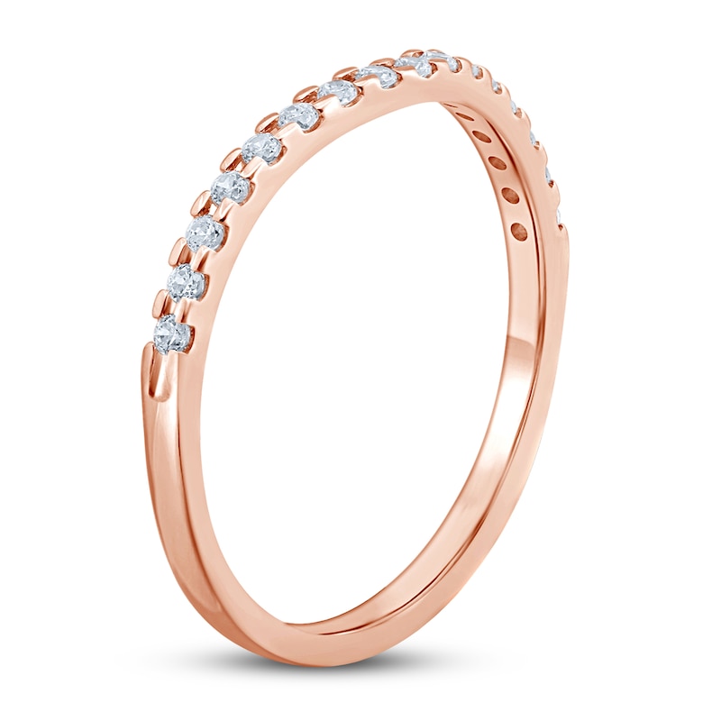 Main Image 2 of Diamond Anniversary Ring 1/6 ct tw Round 14K Rose Gold