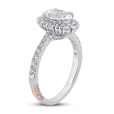 Pnina Tornai Diamond Engagement Ring 1-3/8 ct tw Oval/Round 14K Two ...