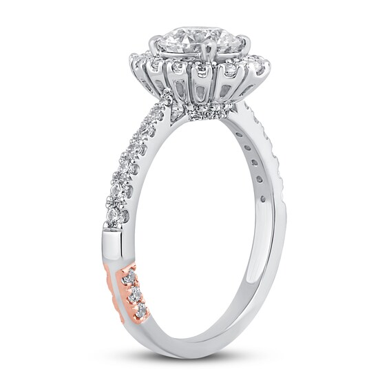 Pnina Tornai Diamond Engagement Ring 1-3/8 ct tw Round 14K Two-Tone ...