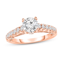 Diamond Ring 1-1/5 ct tw Round 14K Rose Gold