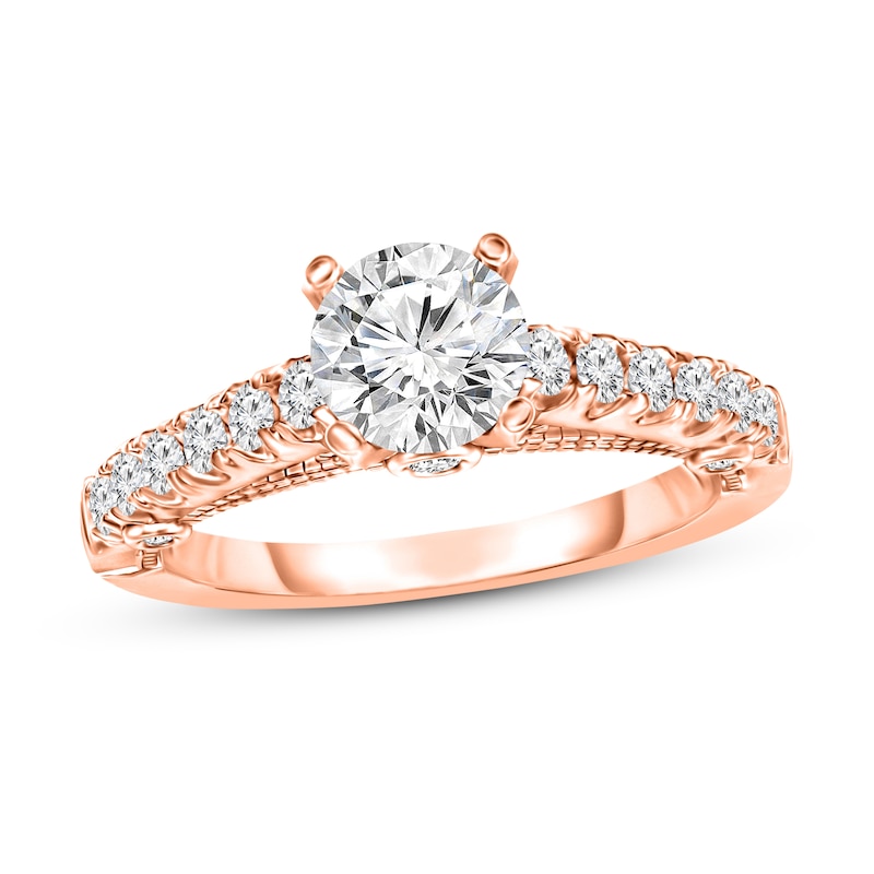 Main Image 1 of Diamond Ring 1-1/5 ct tw Round 14K Rose Gold