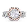 Thumbnail Image 2 of Diamond Bridal Set 7/8 ct tw Round 14K Two-Tone Gold