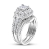 Thumbnail Image 1 of Diamond Bridal Set 1-7/8 ct tw Princess/Baguette Round 14K White Gold