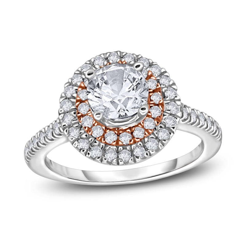 Main Image 1 of Diamond Ring 1-1/8 ct tw Round 14K Two-Tone Gold