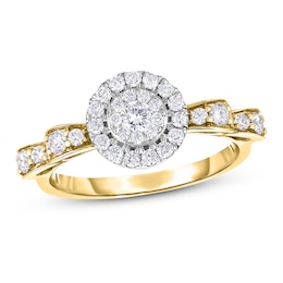 Diamond Ring 1/2 ct tw Round 14K Two-Tone Gold