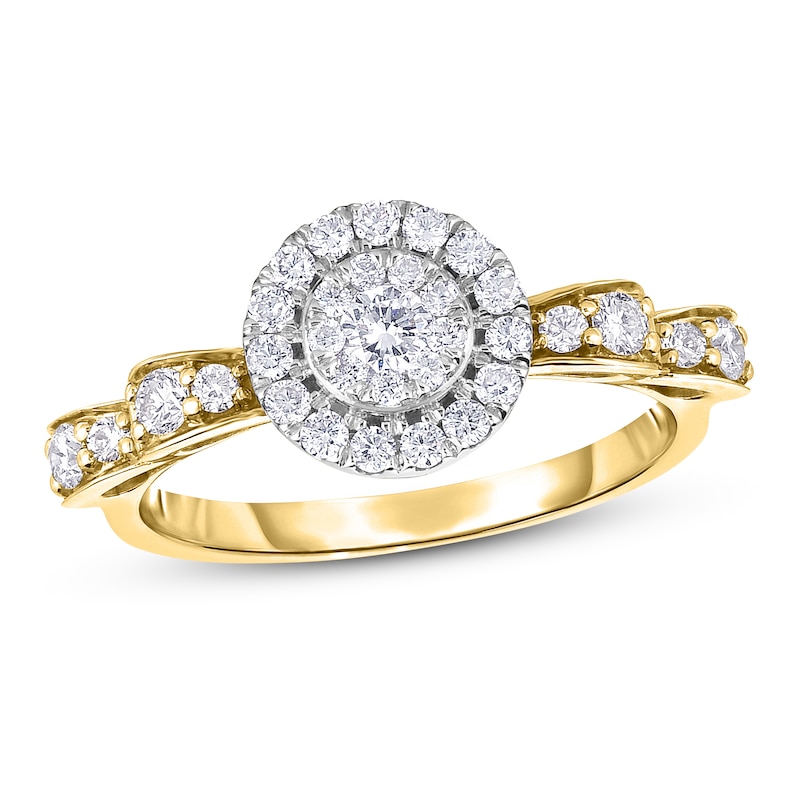 Main Image 1 of Diamond Ring 1/2 ct tw Round 14K Two-Tone Gold