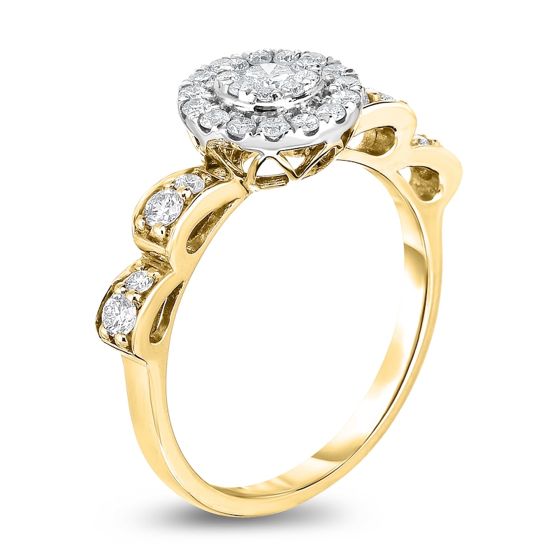 Main Image 2 of Diamond Ring 1/2 ct tw Round 14K Two-Tone Gold