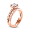 Thumbnail Image 2 of Diamond Bridal Set 1-5/8 ct tw Princess/Round 14K Rose Gold