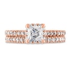 Thumbnail Image 3 of Diamond Bridal Set 1-5/8 ct tw Princess/Round 14K Rose Gold