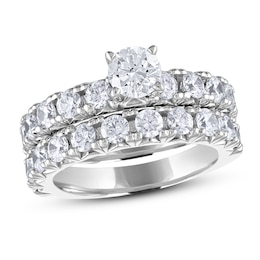 Diamond Bridal Set 3 ct tw Round 14K White Gold