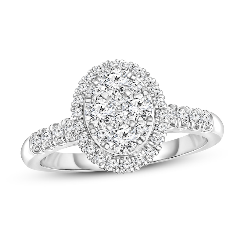 Main Image 1 of Diamond Engagement Ring 1/2 ct tw Round 14K White Gold