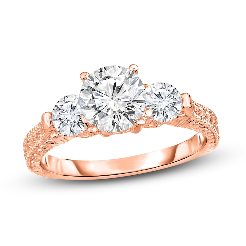 Main Image 1 of Diamond Ring 1/2 ct tw Round 14K Rose Gold