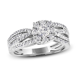 Diamond Engagment Ring 1 ct tw Round 14K White Gold