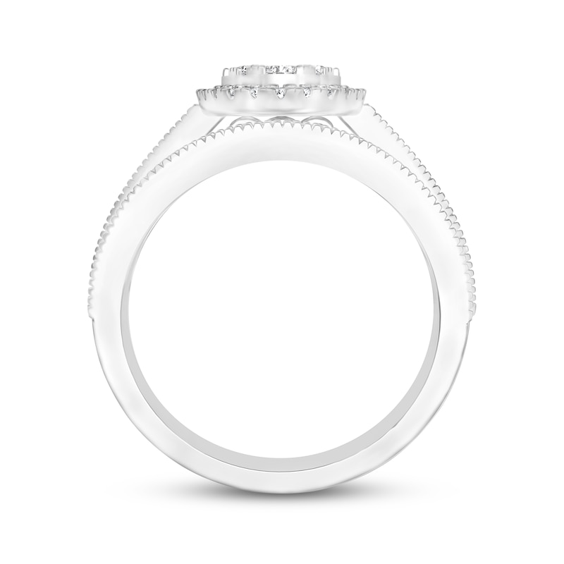 Main Image 3 of Diamond Bridal Set 1 ct tw Round 14K White Gold