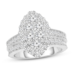 Diamond Bridal Set 1 ct tw Round 14K White Gold