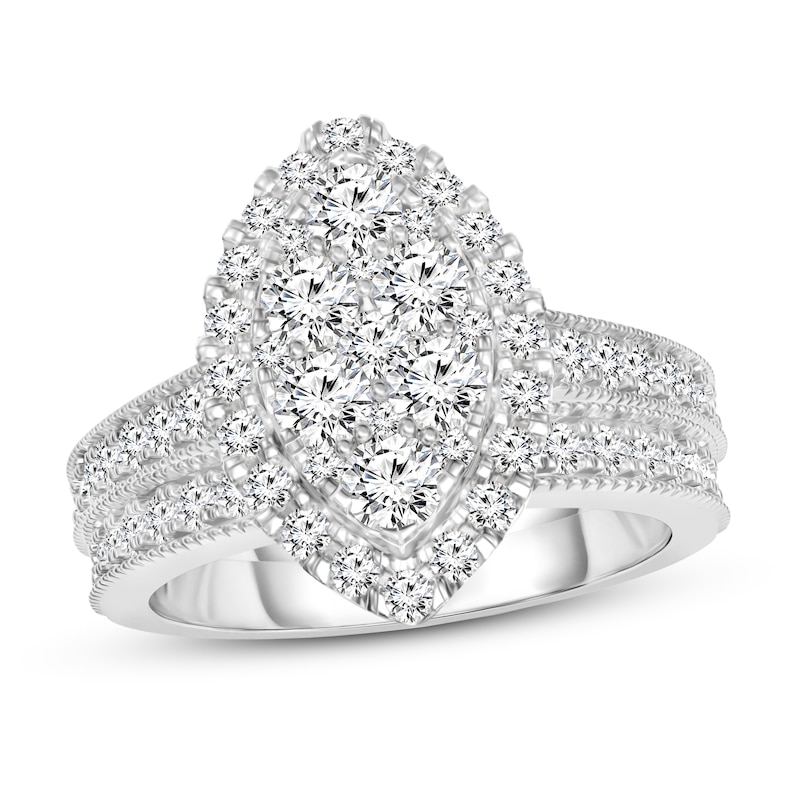 Diamond Bridal Set 1 ct tw Round 14K White Gold | Jared