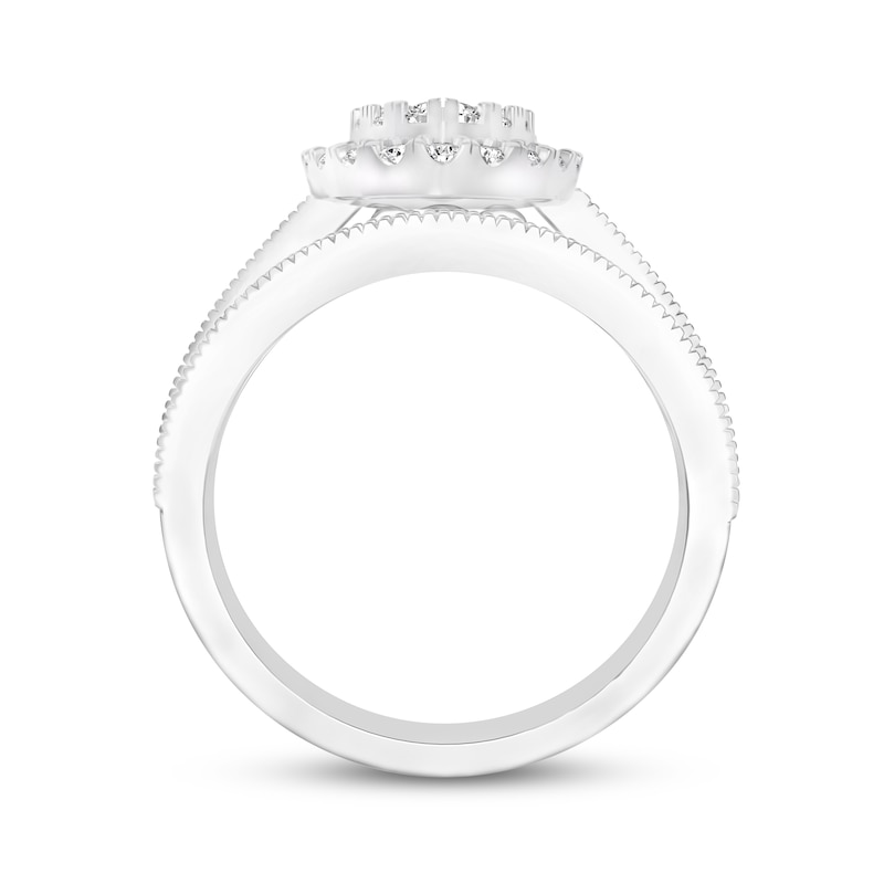 Main Image 2 of Diamond Bridal Set 1 ct tw Round 14K White Gold