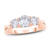 Thumbnail Image 1 of Diamond 3-Stone Ring 1 ct tw Round 14K Rose Gold