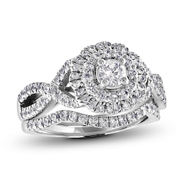 Diamond Bridal Set 1 ct tw Round 14K White Gold