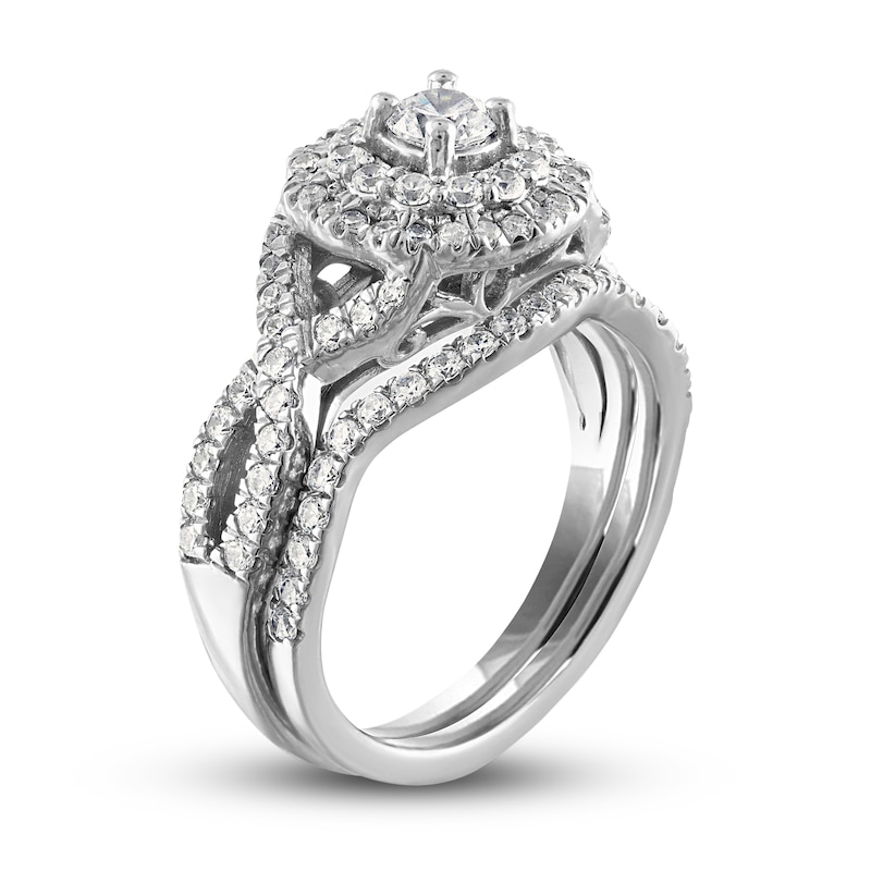 Diamond Bridal Set 1 ct tw Round 14K White Gold